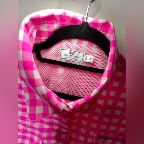 Vineyard Vines Performance Dress Hot Pink Gingham | Color: Pink/White | Size: 2 - Picture 10 of 11